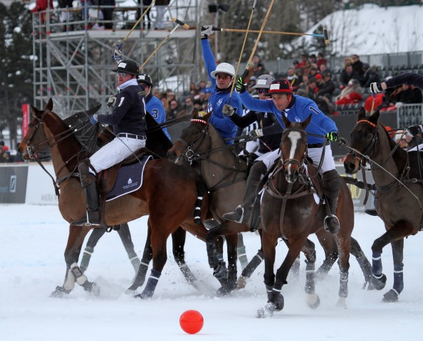 Snow Slows Down 2015 St Moritz Snow Polo Construction